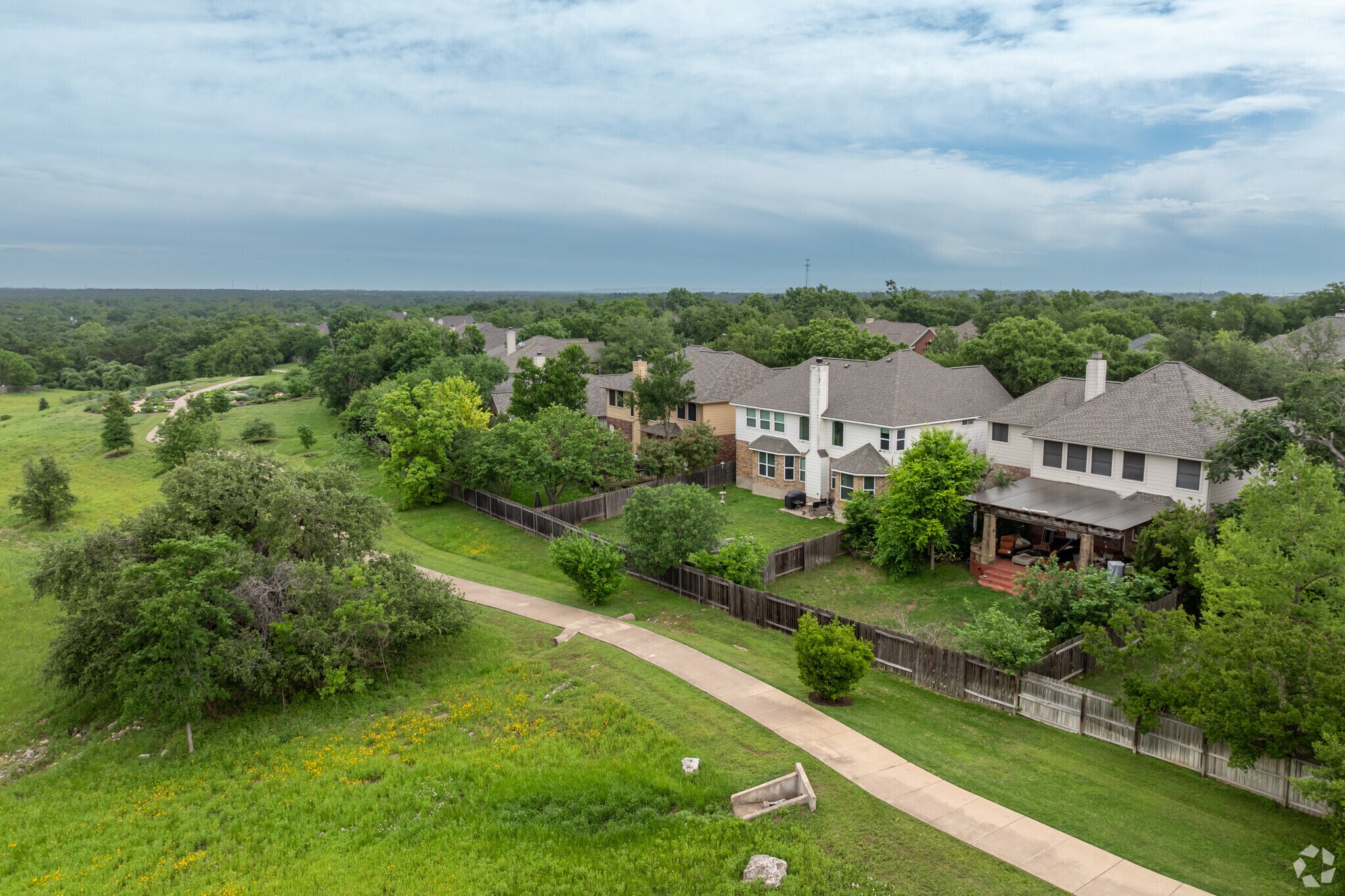 Brightwater Trail is perfect for a relaxing walk right within the Brushy Creek neighborhood.