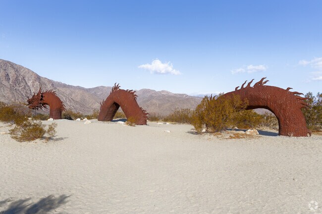 Discover hidden canyons, unique rock formations, and sculptures at Anza-Borrego Desert State Park.