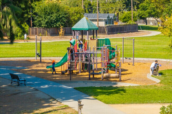 Cabrillo's Patterson Park has a popular playground structure that's always full of life.