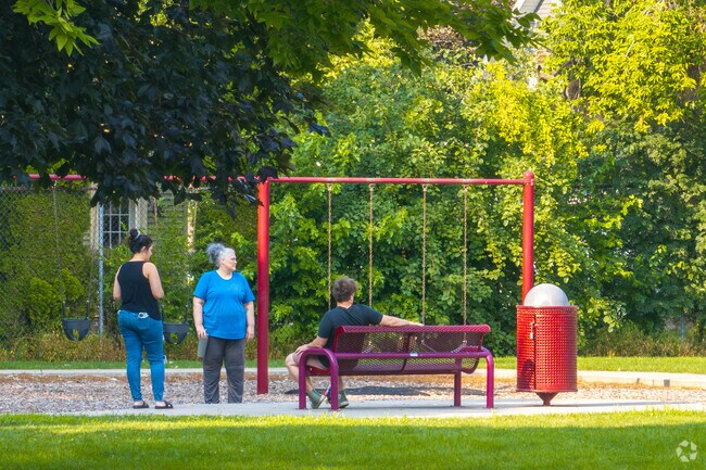 Kids flock to the playground at Stevens Park after school.