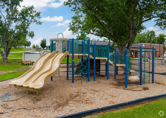 Atkinson Elementary School has multiple playgrounds.