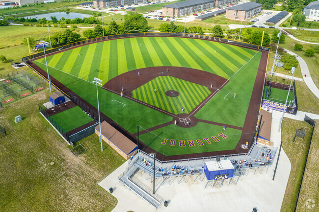 Northwest Johnston's Johnston Middle School has a well-maintained baseball field.
