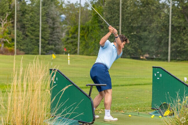 Practice your iron shots at the driving range at Penn State Golf Courses, minutes from Ferguson.