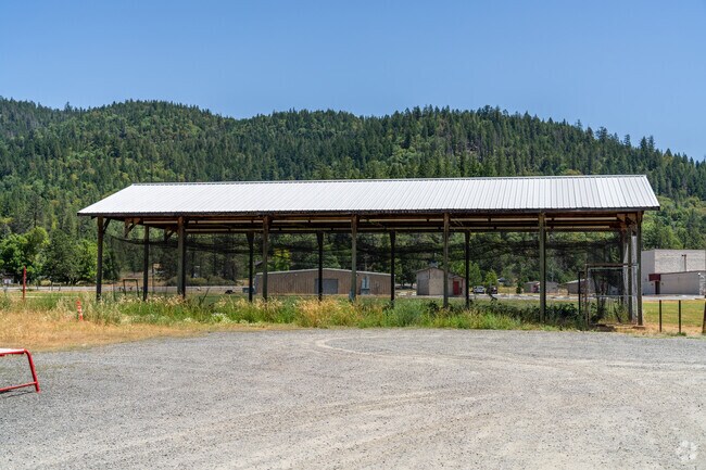 Southern Oregon Success Academy has covered areas for students to play under in Cave Junction.