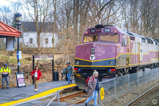 Residents can hop on the Commuter Rail at Bradford Station and head to Boston.