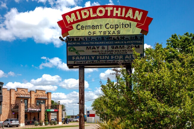 Midlothian, TX has the largest cement plant In the area giving it the title of Cement Capitol.