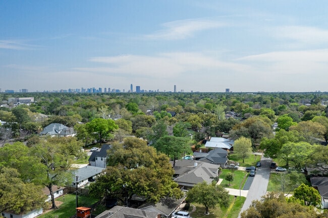 This bird's eye view showcases Spring Branch East's residential area.