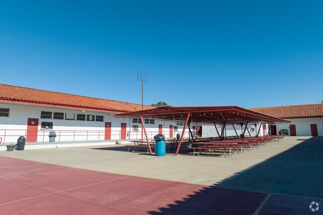 Students can enjoy lunch outside in the shade at St. John the Evangelist School