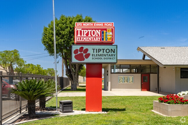 A lighted marquee at the entrance to Tipton Elementary School helps to inform parents to events.