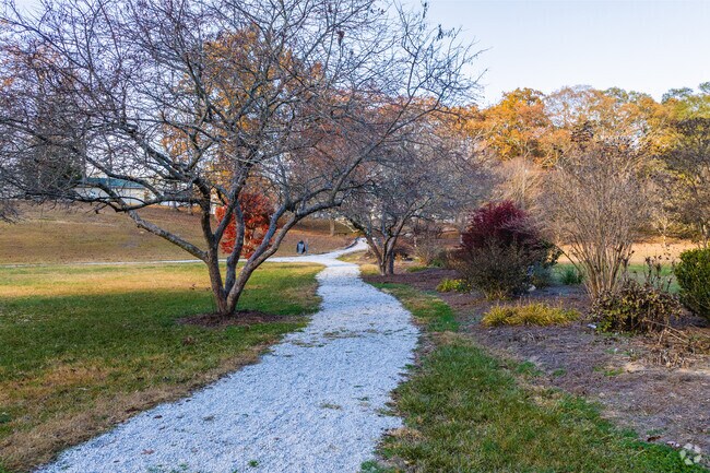 Shiloh Walking Trail Covered Bridge offers paths that wind through a variety of memorial trees.