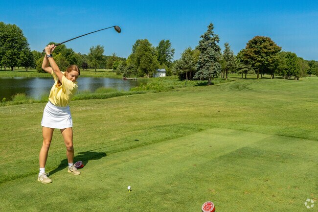 Just outside of Mundy Township, Fenton Farms Golf Club welcomes players to its public 18-hole course and community leagues.