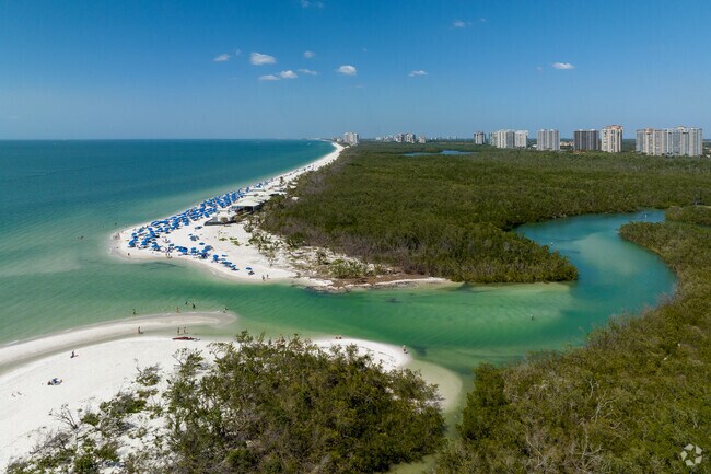 The emerald waterways coming from Clam Pass Park are nice for kayaking & shallow water fishing.