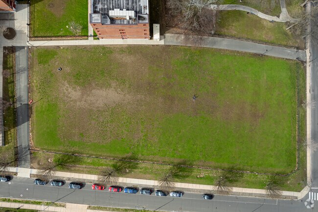 The Capital Preparatory Magnet School has a large field for many activities.
