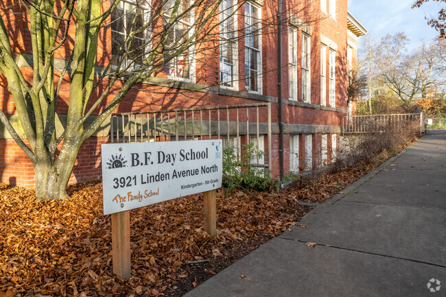 B.F. Day Elementary School signage.