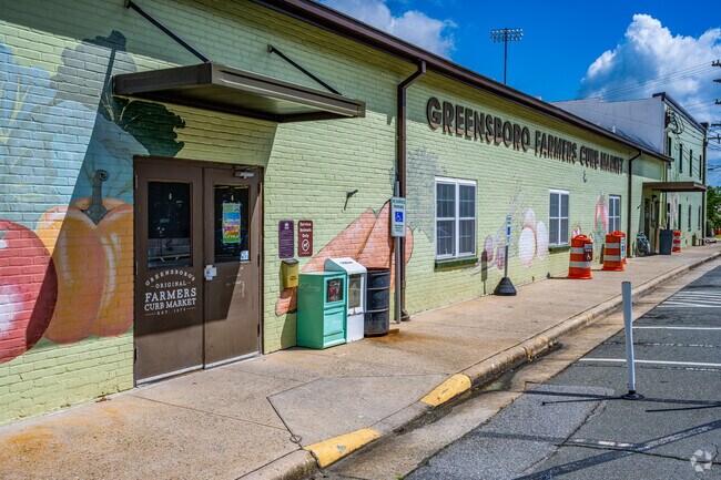 On Saturday mornings Dunleath folks head to the Greensboro Farmers Curb Market for fresh goods.