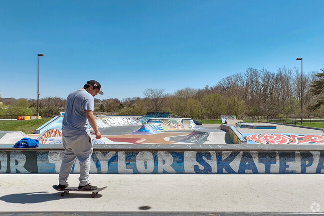 Major Taylor Skatepark is in White River State Park near the Wynnedale-Spring Hill neighborhood.