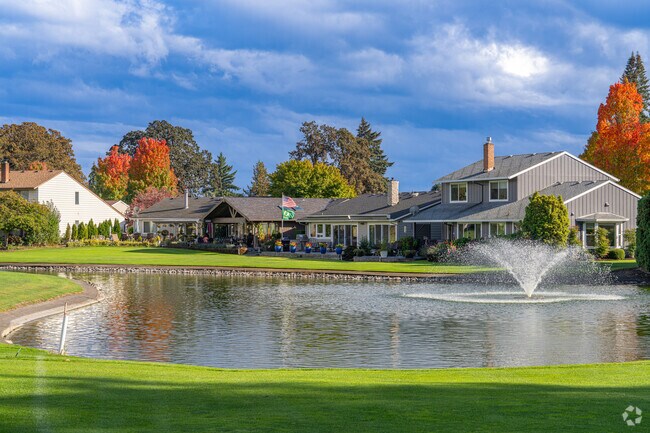 Mid-century rancher and single-family  homes overlook the Summerfield  Golf course.