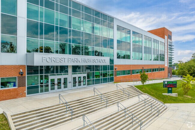 Students near Windsor Hills attend Forest Park High, recently renovated and modernized.