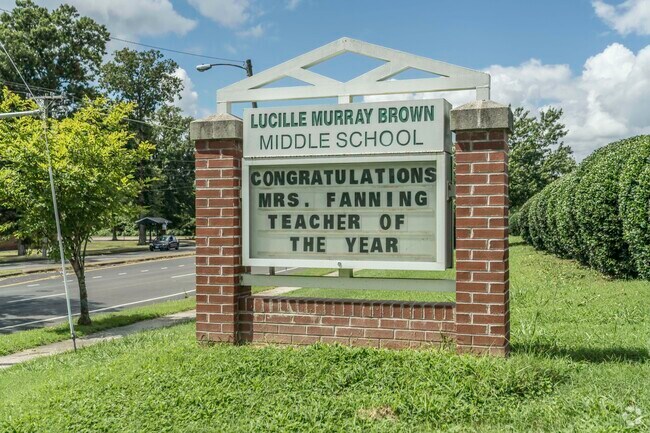Lucille M. Brown Middle School is on Jahnke Road in Richmond, VA.