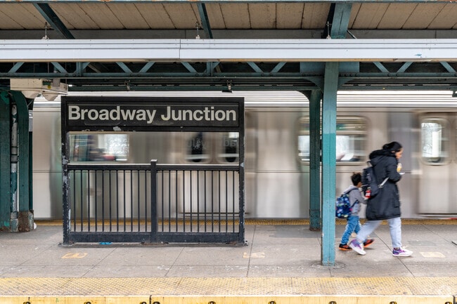 Broadway Junction is a transit hub essential for Bushwick commuters.