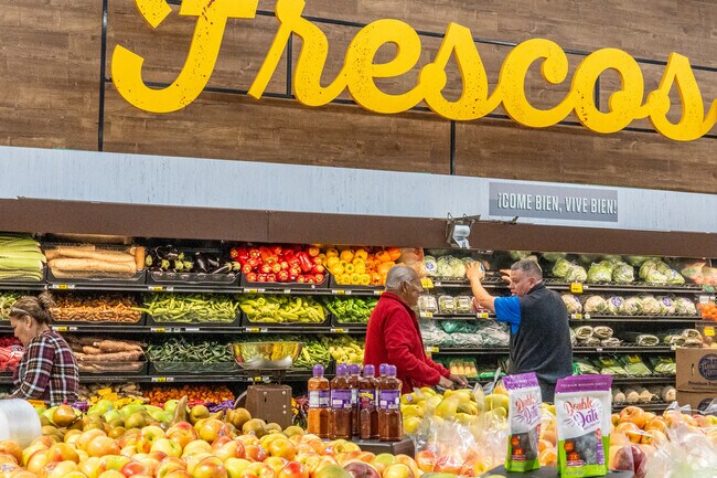 You can find multiple grocery stories around the edges of the Bartolo Square neighborhoods.