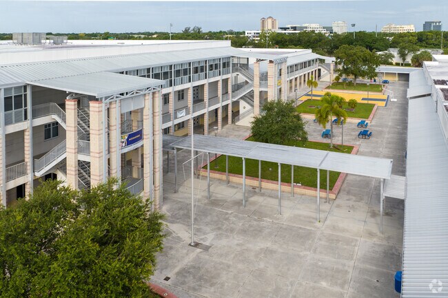 Courtyard at Boca Raton Community High School.