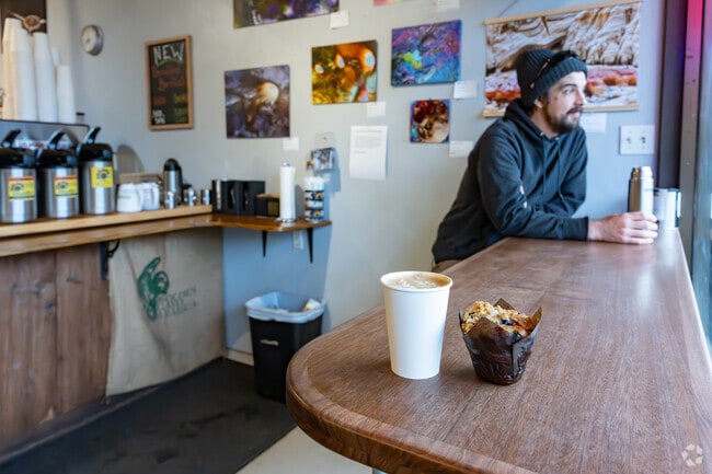Meet with a friend for coffee or watch the tourists from Sunshine Roasters in Forestville.
