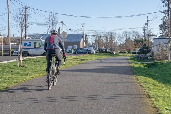 Residents can go for a long bike ride on the Centennial Trailhead in Bryant.