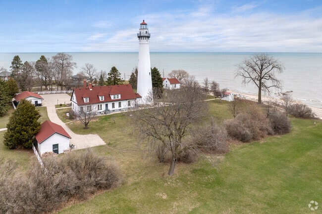 Nearby Wind Point has a stunning lighthouse with a great view of Lake Michigan.