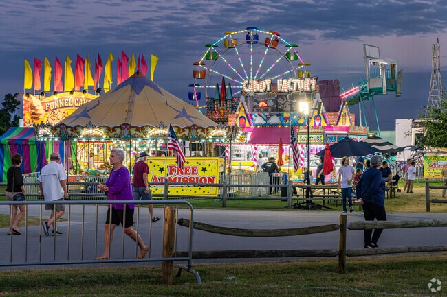 Families from Cherry Branch attend the fall fair in New Bern.