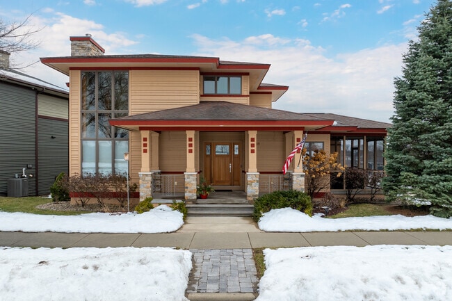 Prairie-Style homes are very prominent in the Middleton Hills neighborhood.