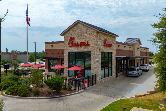 Fast food options line U.S. Route 380 in Cross Roads.