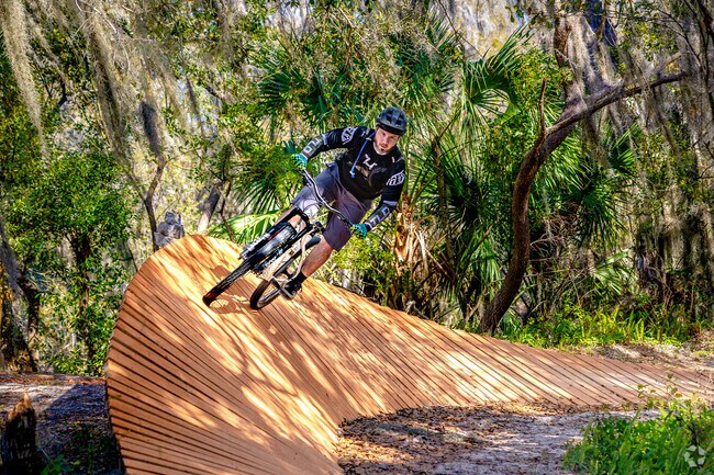 Many flock to Loyce E. Harpe Park's mountain biking trails offer over 15 miles of trails.