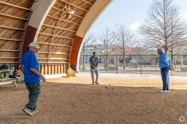 Austin's Browning Hangar invites you to enjoy the game of Bocce Ball in a historic setting.