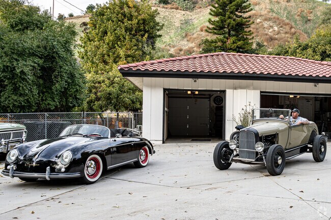 Classic cars are a common thing to see while driving around the scenic neighborhood and roads.