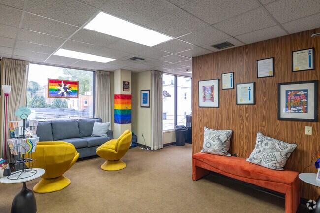 Centre LGBT+ near Orchard Park is the the only LGBT+ center in Centre County.