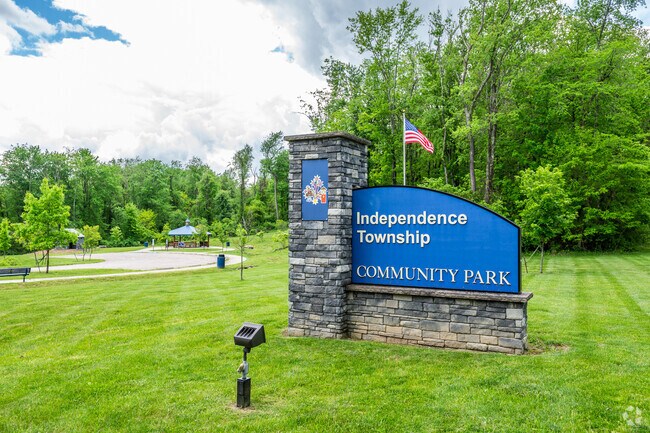 Independence Township Community Park is in a beautiful country setting.