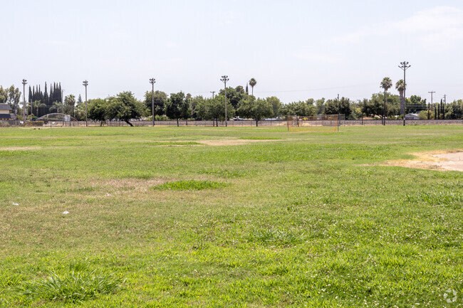 The soccer field at Herbert Hoover Middle School in Merced.