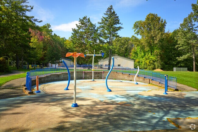The playground at Camp Eastman offers a unique experience for children.
