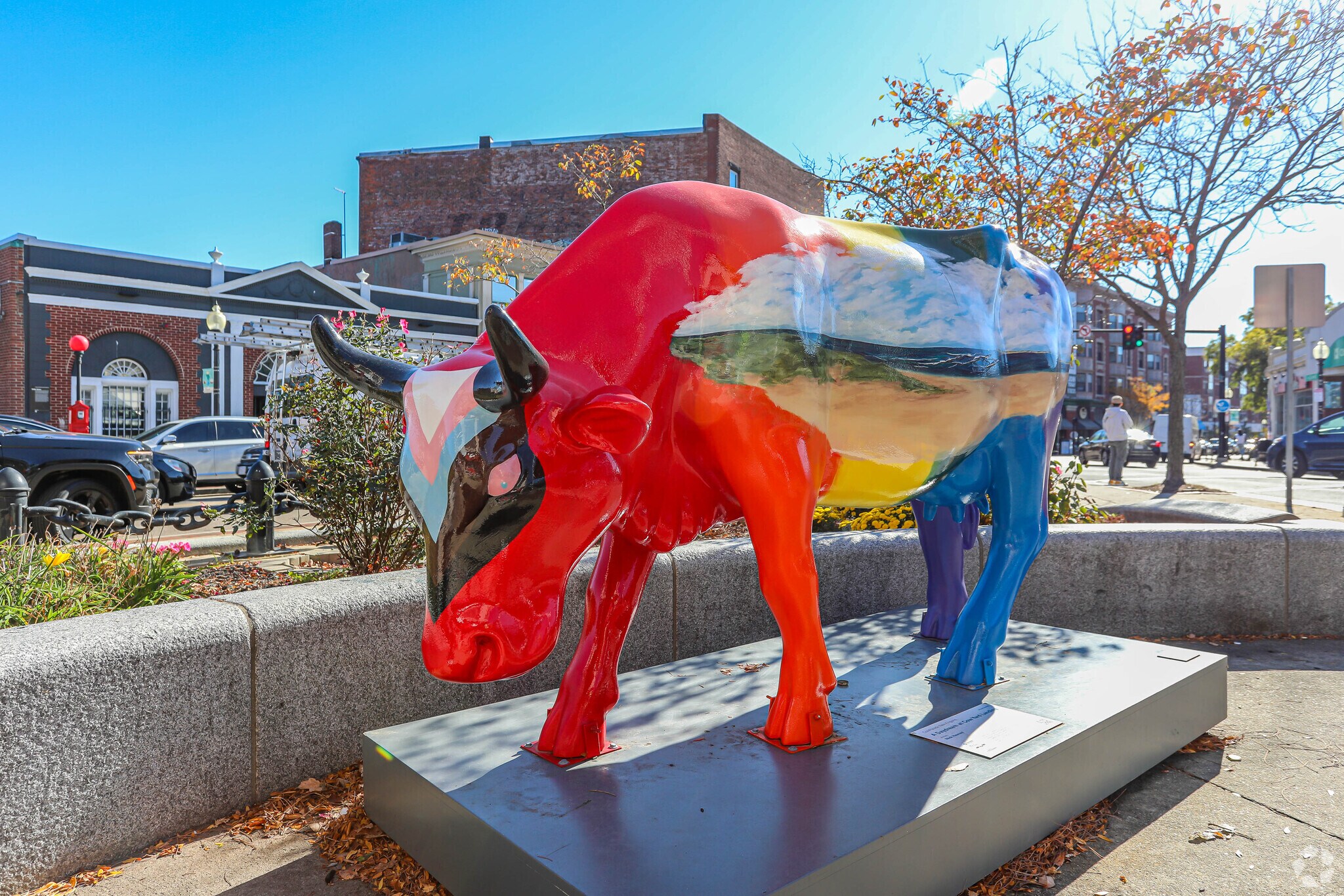 Fields Corner in Boston is full of color and art.