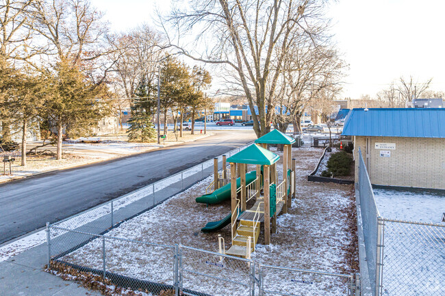the Kinder Center features two small playgrounds.