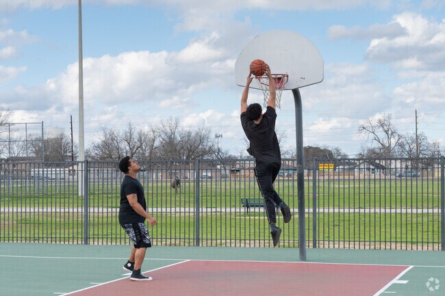 Four Corners Park's basketball court is a local gem for sports enthusiasts.