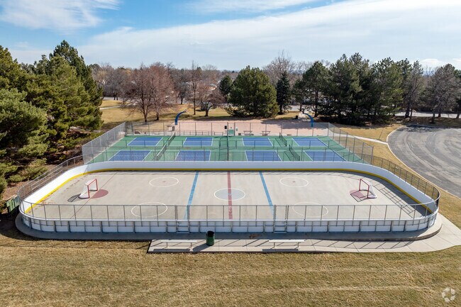Woodglen/Brookshire Park has a picnic space, athletic fields and the Woodglen Outdoor Roller Rink.