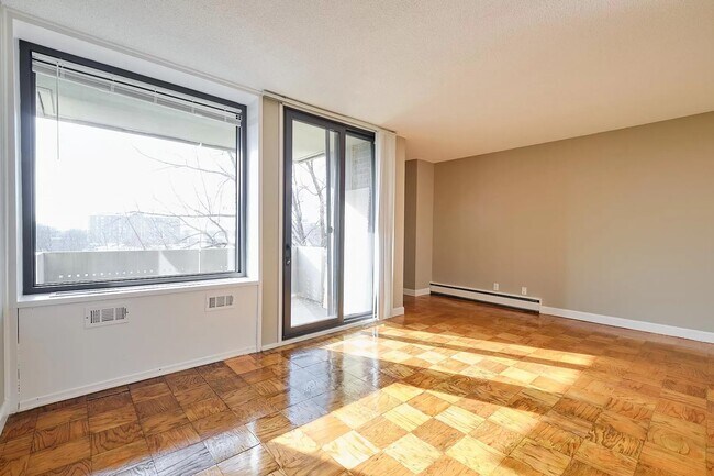 Large sunny windows