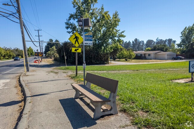 The Metro Bus is a popular way to get around the Amesti area.