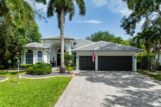 Mansion with Mediterranean style accents in Parkland, Florida.