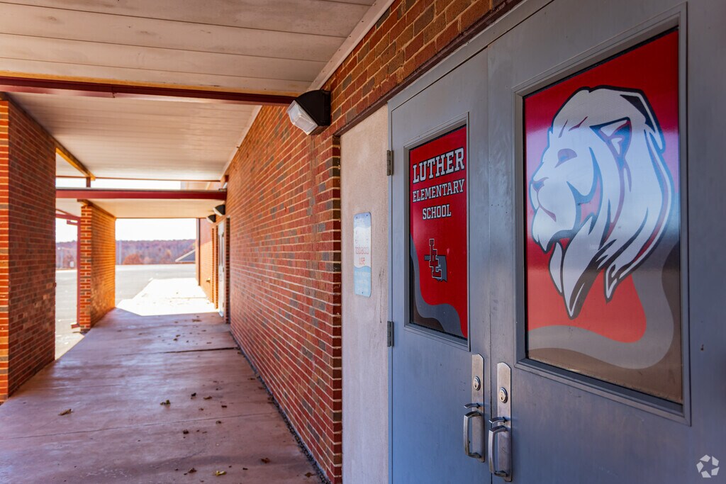 Here is the main entrance of Luther Elementary School