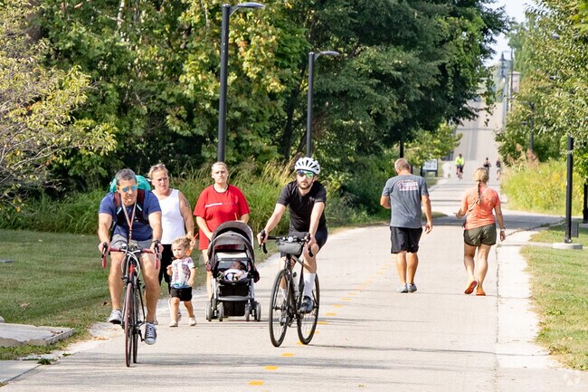 The B-Line Trail runs through Switchyard Park just east of Broadview.