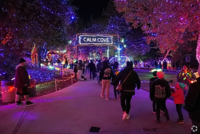 Several themed areas including the CALM COVE are featured at the CALM Holiday Lights.