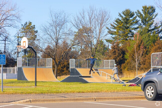 Becker City Park features a skate ramp for active residents.